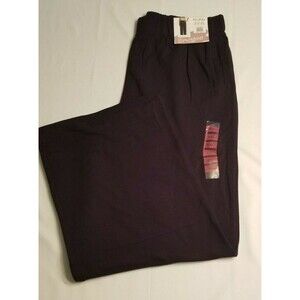 Women's Activewear Pants Black Elastic Waist Wide Leg Size XXL Travel Lounge NEW